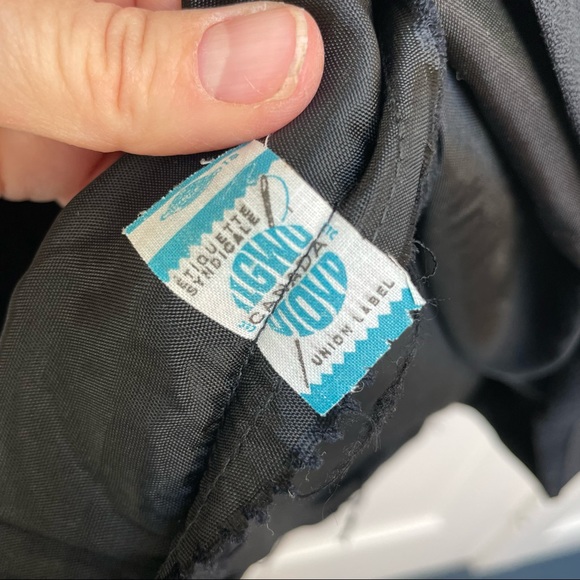 Vintage black mini dress with gold waistband - Picture 10 of 15